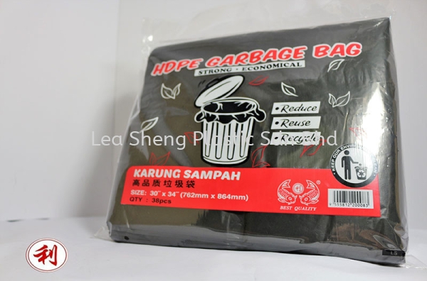 HDPE Garbage Bag (30'' x 34'') 38PCS HDPE Garbage Bag Johor Bahru (JB), Malaysia, Skudai Manufacturer, Supplier, Wholesaler, Supply | Lea Sheng Plastic Sdn Bhd