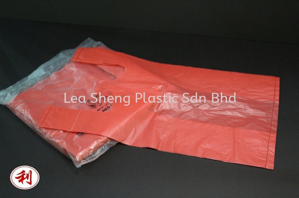 Small Red (8.5''+5"x15''x0.020mm) Small Size HDPE Plastic Bag Johor Bahru (JB), Malaysia, Skudai Manufacturer, Supplier, Wholesaler, Supply | Lea Sheng Plastic Sdn Bhd