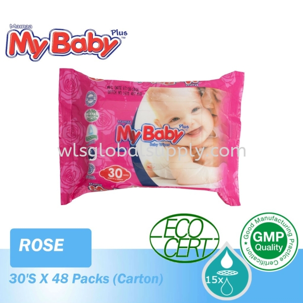 Mybaby Wet Wipes 30's x 48 Packs (CARTON) Rose Wet Wipes Mybaby Malaysia, Selangor, Kuala Lumpur (KL), Balakong Manufacturer, Supplier, Supply, Supplies | WLS Global Supply Sdn Bhd