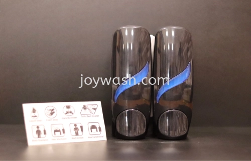 Sleek Double Liquid Dispenser With Sticker 400ml X 2 Unit