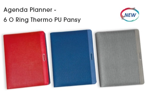 Planner 2019 with 6 O ring Thermo PU Pansy