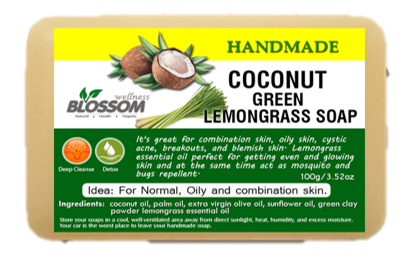 Blossom Handmade Coconut Green Lemongrass Soap (100g)  Skincare Others Perak, Malaysia, Taiping Supplier, Suppliers, Supply, Supplies | BNC Health Sdn Bhd