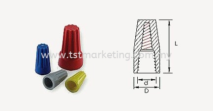 WIRE NUT CONNECTORS WITH SPRING INSERT CONNECTORS Malaysia, Selangor, Kuala Lumpur (KL), Seri Kembangan Supplier, Suppliers, Supply, Supplies | TST Electrical Marketing