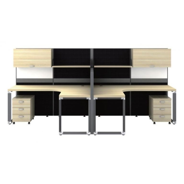 2 Cluster Workstation with Hanging Cabinet AIM 60OL AIM Block System Office Workstation Malaysia, Selangor, Kuala Lumpur (KL), Seri Kembangan Supplier, Suppliers, Supply, Supplies | Aimsure Sdn Bhd