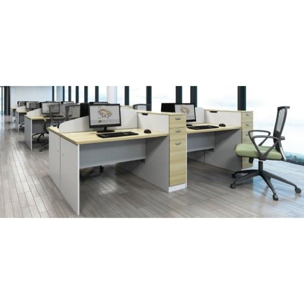 Workstation with high storage drawer n divider panel Office Workstation Malaysia, Selangor, Kuala Lumpur (KL), Seri Kembangan Supplier, Suppliers, Supply, Supplies | Aimsure Sdn Bhd