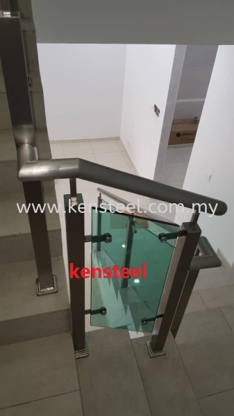 Stainless Steel Glass Staircase 77 Stainless Steel Glass Staircase Seri Kembangan, Selangor, Kuala Lumpur, KL, Malaysia. Supplier, Suppliers, Supplies, Supply | Kensteel