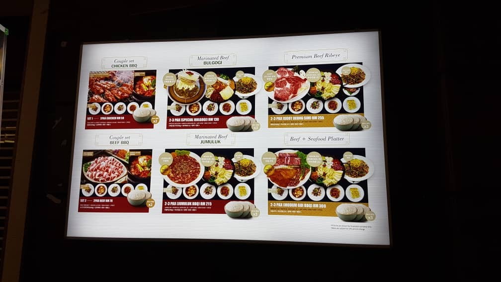 Restaurant Acrylic Lightbox
