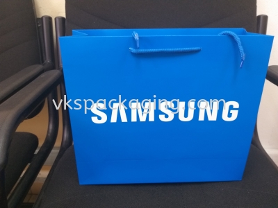 Samsung blue 200gsm 2 side with 12" polyester string