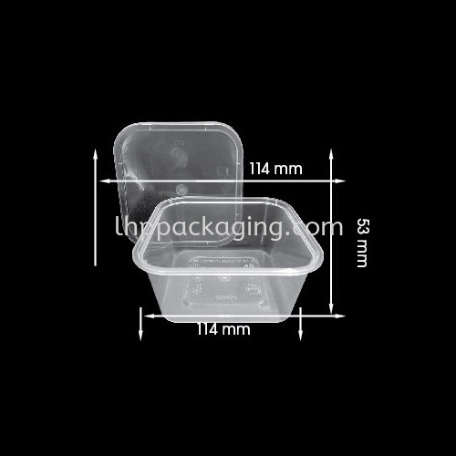 SQ 450 with LID Square Series Food Container Malaysia, Johor Bahru (JB) Manufacturer, Suppliers, Supplies, Supplier, Supply | LHP PACKAGING SDN BHD