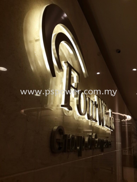LED Signage - 15mm clear Acrylic Sand Brass + EG Metal Box up spray paint lettering LED back lit  LED SIGNAGE SIGNAGE Selangor, Malaysia, Kuala Lumpur (KL), Puchong Manufacturer, Maker, Supplier, Supply | PS Power Signs Sdn Bhd