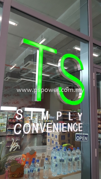 Stainless Steel Box up (Acrylic surface) with Front lit  LED SIGNAGE SIGNAGE Selangor, Malaysia, Kuala Lumpur (KL), Puchong Manufacturer, Maker, Supplier, Supply | PS Power Signs Sdn Bhd