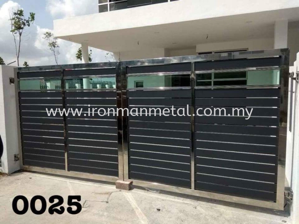  Open Gate Main Gate Stainless Steel Johor Bahru (JB), Skudai, Malaysia Contractor, Service | Iron Man Metal Work