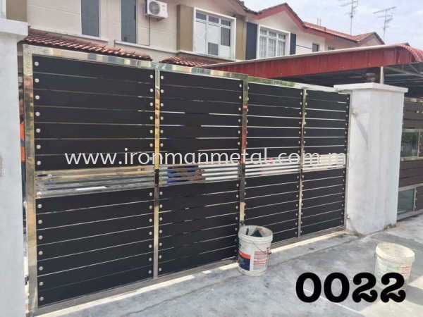  Open Gate Main Gate Stainless Steel Johor Bahru (JB), Skudai, Malaysia Contractor, Service | Iron Man Metal Work