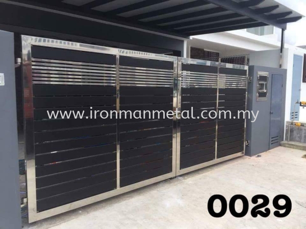  Open Gate Main Gate Stainless Steel Johor Bahru (JB), Skudai, Malaysia Contractor, Service | Iron Man Metal Work