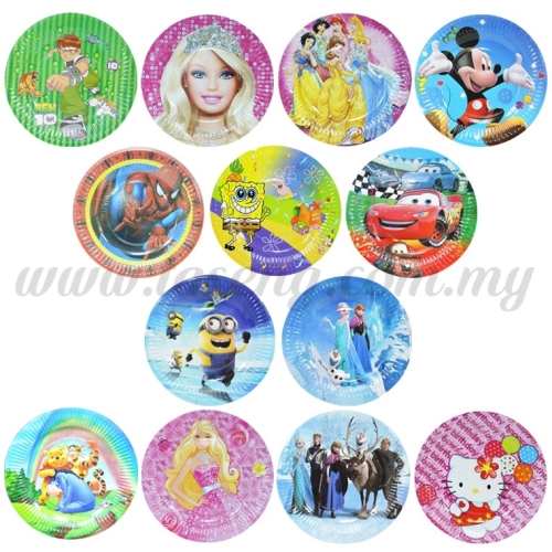 7inch Cartoon Paper Plate 20pcs (P-P7-CT)