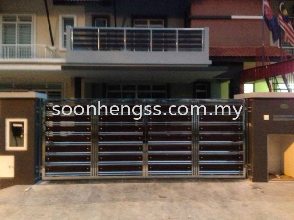  OPEN DOOR MAIN GATE STAINLESS STEEL Johor Bahru (JB), Skudai, Malaysia Contractor, Manufacturer, Supplier, Supply | Soon Heng Stainless Steel & Renovation Works Sdn Bhd
