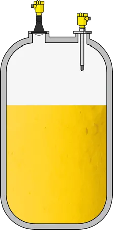 Level measurement and point level detection in the chemical tank