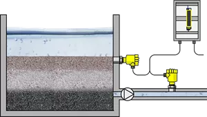 Differential pressure measurement in a gravel filter