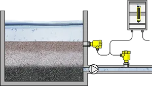 Differential pressure measurement in a gravel filter