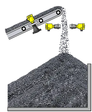 Level measurement of stockpiles