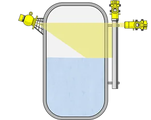 Level measurement and point level detection in highly toxic media