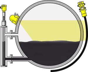 Level measurement in the reboiler