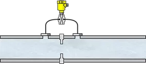 Flow measurement in the steam line