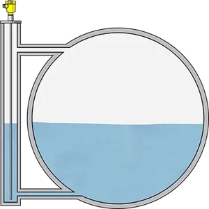 Level measurement in the heat condenser