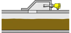 Drilling mud pipe flow measurement