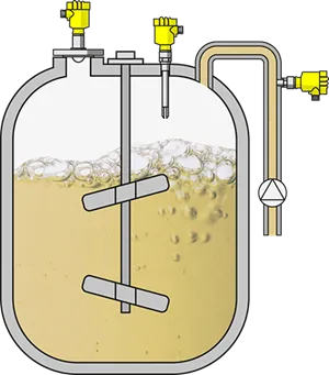 Level, switching and pressure measurement in storage tanks