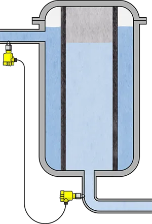 Differential pressure measurement for filter monitoring