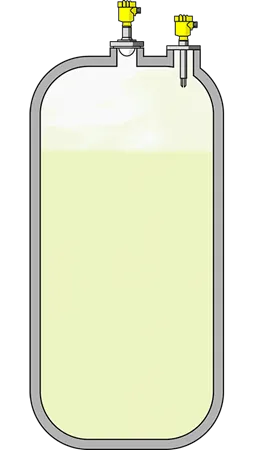 Level measurement and point level detection in hexane storage tank