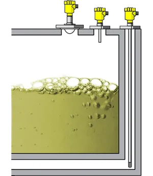 Level measurement and point level detection in a receiving tank