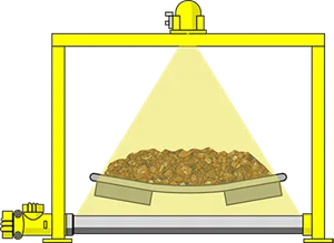 Mass flow measurement on conveyor belts