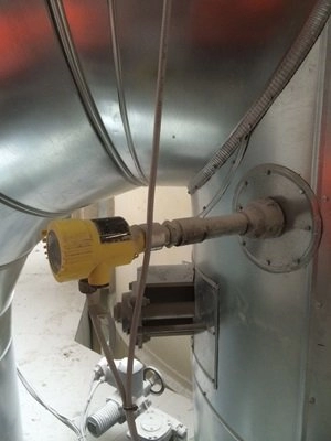 Reducing energy costs with pressure measurement enables flue gas to be used for drying gypsum produc