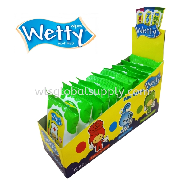 Wetty Mini Antibacterial Wet Wipes 8's x 12 Mini Antibacterial Wet Wipes Antibacterial Wipes Wetty Malaysia, Selangor, Kuala Lumpur (KL), Balakong Manufacturer, Supplier, Supply, Supplies | WLS Global Supply Sdn Bhd