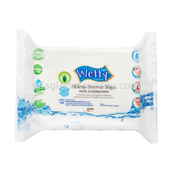 Wetty Makeup Remover Wipes 25 PCS Make Up Remover Wetty Malaysia, Selangor, Kuala Lumpur (KL), Balakong Manufacturer, Supplier, Supply, Supplies | WLS Global Supply Sdn Bhd