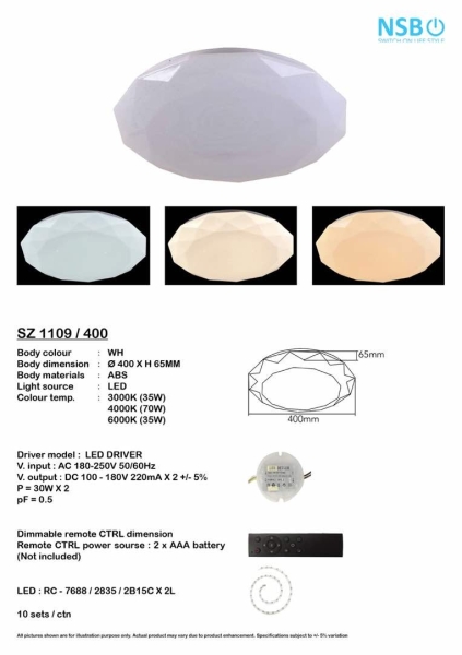 SZ 1109/400 Ceiling Light Johor Bahru (JB), Johor, Malaysia. Supplier, Suppliers, Supplies, Supply | HT Lighting Sdn Bhd