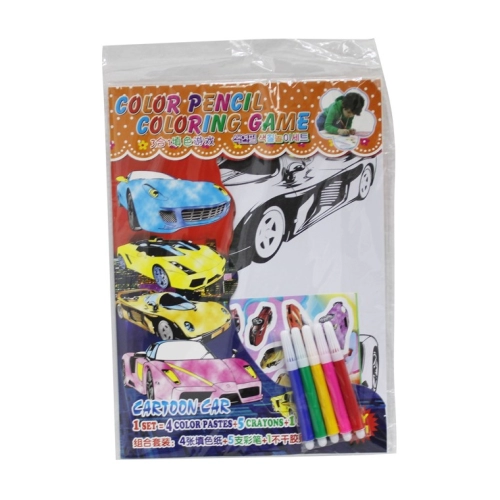 Colour Pencil Colouring Game - Cartoon Car (T29-DB-026)