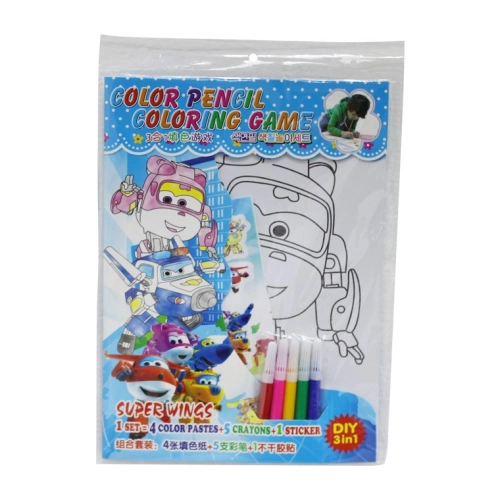 Colour Pencil Colouring Game - Super Wings (T29-DB-027)