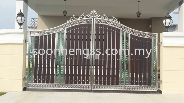  OPEN DOOR MAIN GATE STAINLESS STEEL Johor Bahru (JB), Skudai, Malaysia Contractor, Manufacturer, Supplier, Supply | Soon Heng Stainless Steel & Renovation Works Sdn Bhd