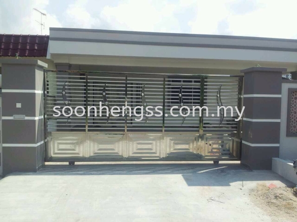  SLIDING GATE MAIN GATE STAINLESS STEEL Johor Bahru (JB), Skudai, Malaysia Contractor, Manufacturer, Supplier, Supply | Soon Heng Stainless Steel & Renovation Works Sdn Bhd