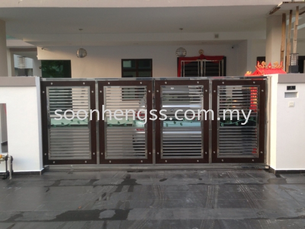  SLIDING GATE MAIN GATE STAINLESS STEEL Johor Bahru (JB), Skudai, Malaysia Contractor, Manufacturer, Supplier, Supply | Soon Heng Stainless Steel & Renovation Works Sdn Bhd