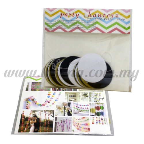 Paper Party Bell Round *Gold & Silver (PD-BEL3-GBL)