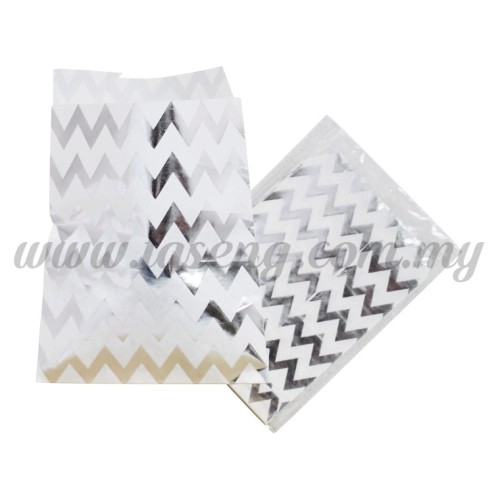 ZigZag Paper Bag - Silver 1pack *6pcs(PB-ZZ-SI)