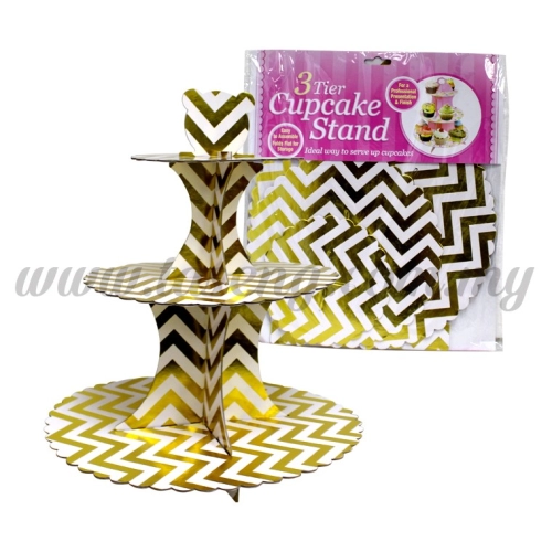 Cup Cake Stand ZigZag *Gold (P-CSZZ-GO)