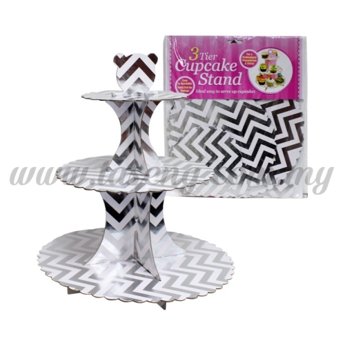 Cup Cake Stand ZigZag *Silver (P-CSZZ-SI)