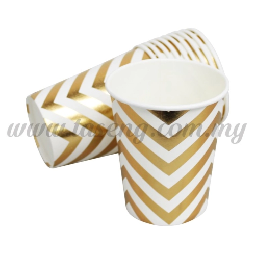 Paper Cup ZigZag - Gold 10pcs (P-PCZZ-GO)