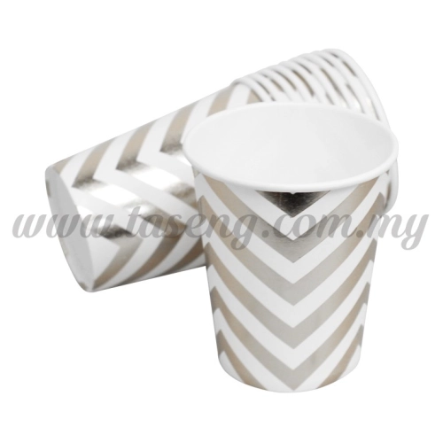 Paper Cup ZigZag - Silver 10pcs (P-PCZZ-SI)