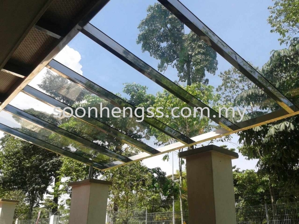  LAMINATED GLASS AWNING STAINLESS STEEL Johor Bahru (JB), Skudai, Malaysia Contractor, Manufacturer, Supplier, Supply | Soon Heng Stainless Steel & Renovation Works Sdn Bhd